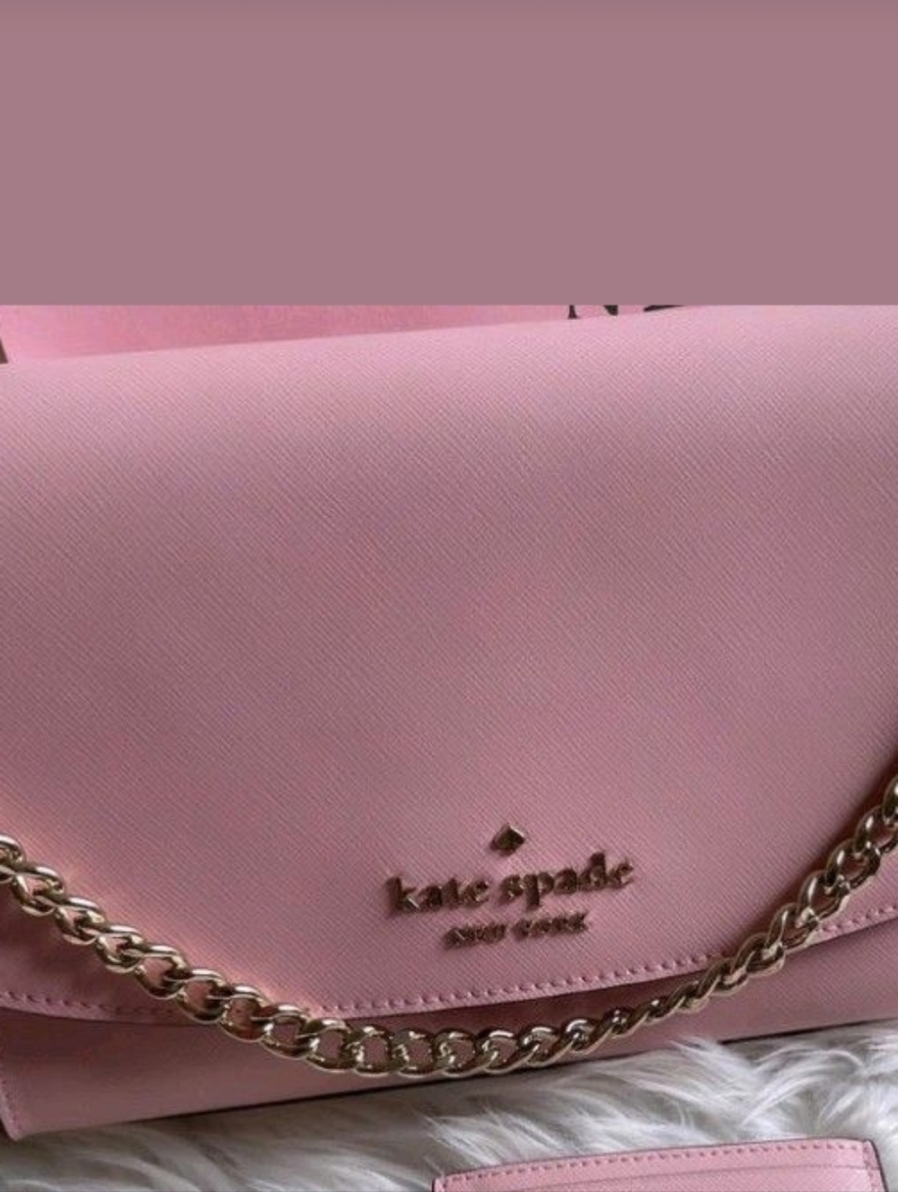 KATE SPADE LAUREL Leather CROSS BODY color PEONY BLUSH - Picture 4 of 5